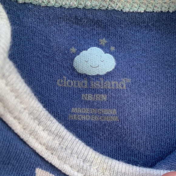 Cloud Island Newborn Blue & Gray Star Romper GUC - Picture 5 of 7
